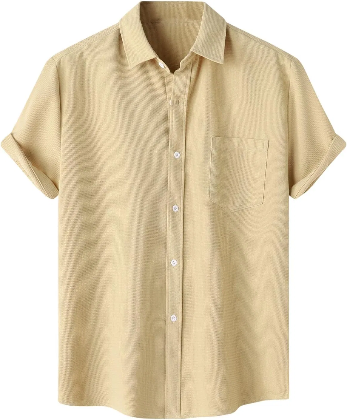 Мужская свободная рубашка с принтом Hawaiian, Khaki