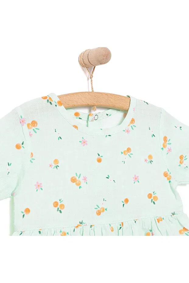 Детское платье для девочек с принтом Hellobaby Ebebek Hello Baby, Light Blue — фото 3