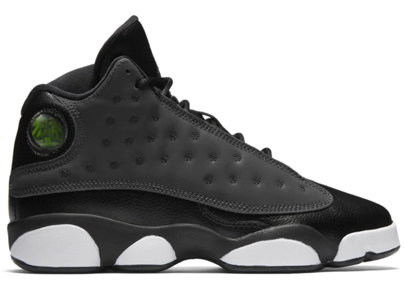 Детские кроссовки для мальчиков с принтом Jordan 13 Retro Jordan, Black/Anthracite-Anthracite-Hyper Pink-White