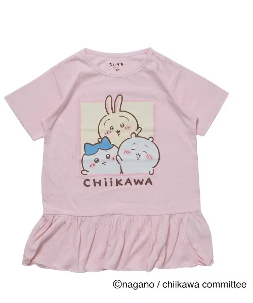 Детская футболка с принтом Chiikawa с воланами Fine Plus ALPEN / SPORTS DEPO SELECT, Pink
