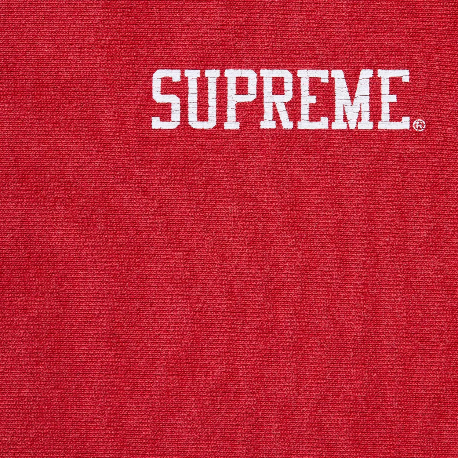 Свитшот Supreme Washed Crewneck, красный — фото 2