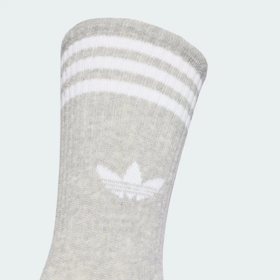 Комплект носков с 3 полосками Originals 3-Stripes High Crew, adidas, Серый