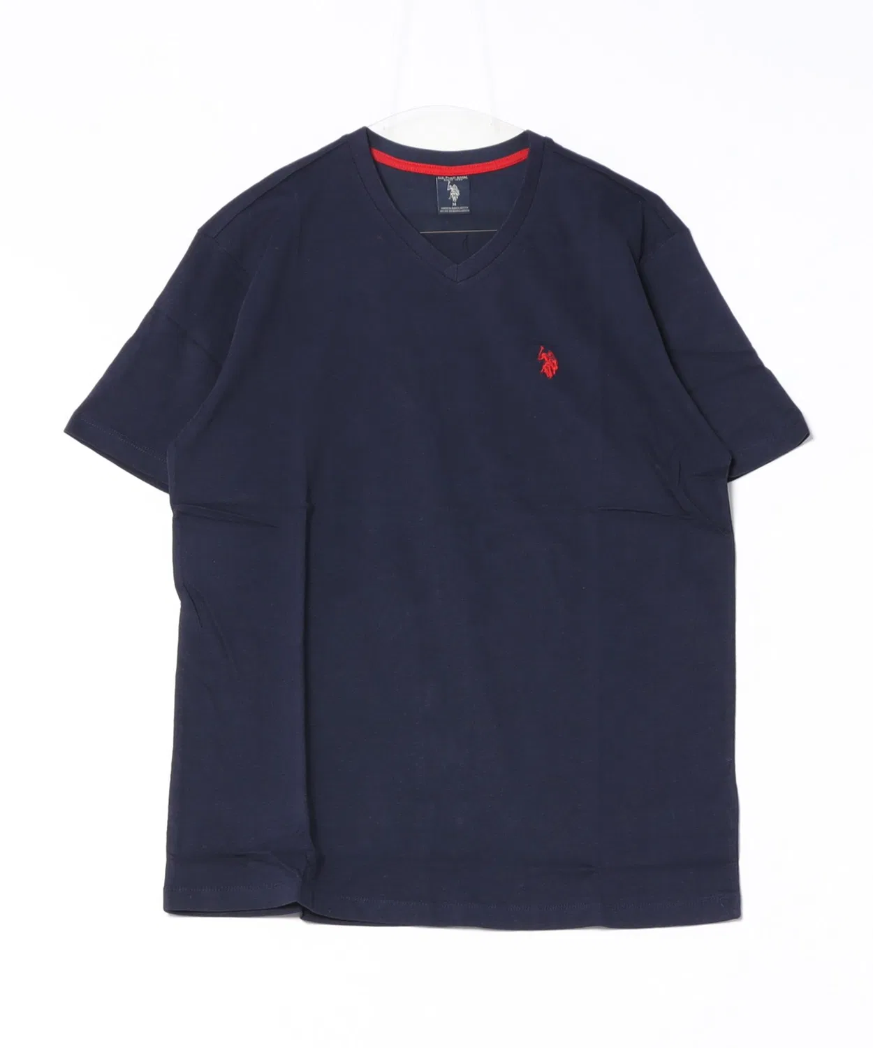 Мужская футболка с V-образным вырезом хлопковая U.S. POLO ASSN., Navy