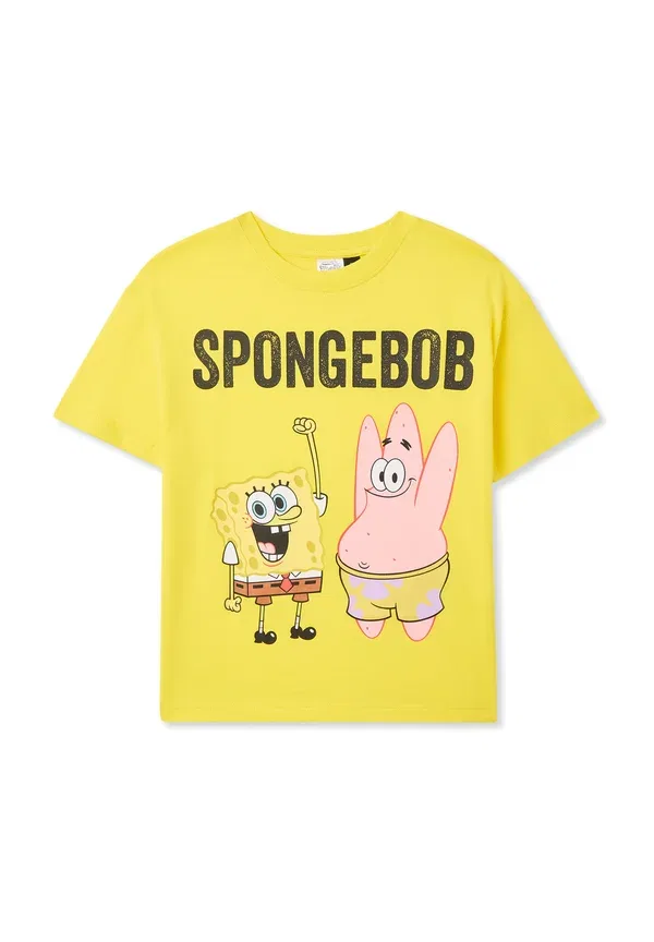 Футболка с принтом Spongebob Squarepants Terranova, Yellow Lemon, желтый — фото 4