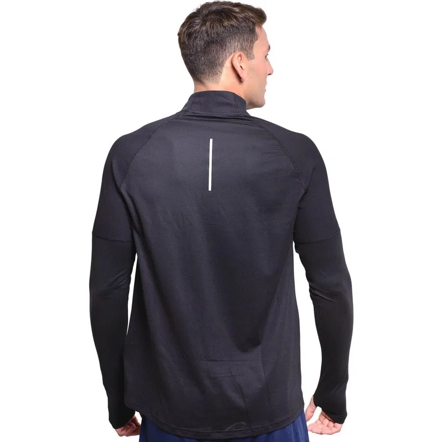 Мужская тренировочная куртка с полузамком модель Dri-Fit Element Running, Nike, Черный — фото 3