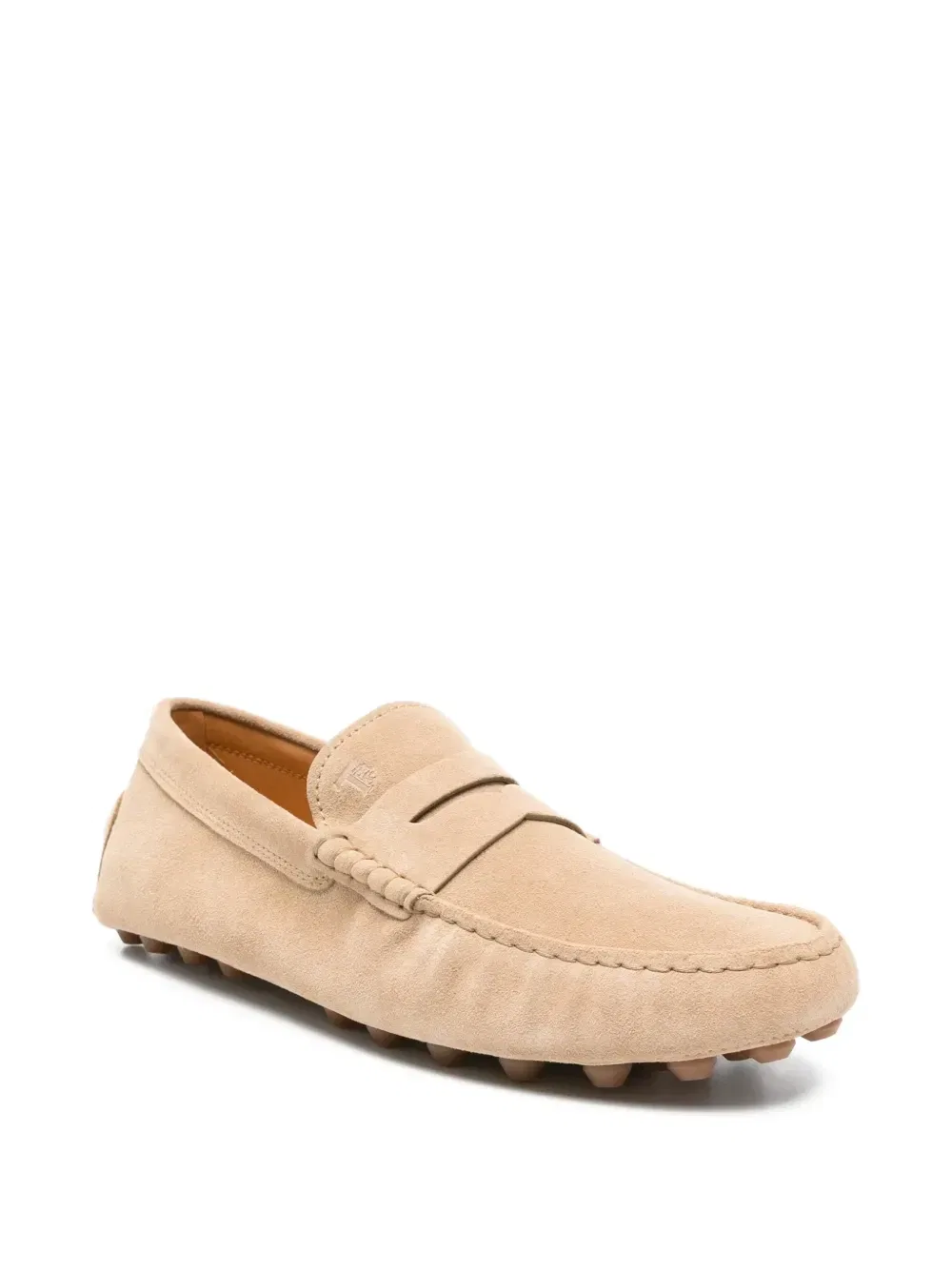 Замшевые пенни-лоферы Gommino TOD'S, бежевый — фото 2