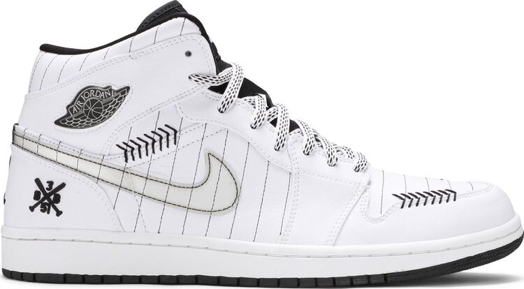 

Кроссовки Air Jordan 1 Retro Barons - Home, белый, Белый;серый, Кроссовки Air Jordan 1 Retro Barons - Home, белый