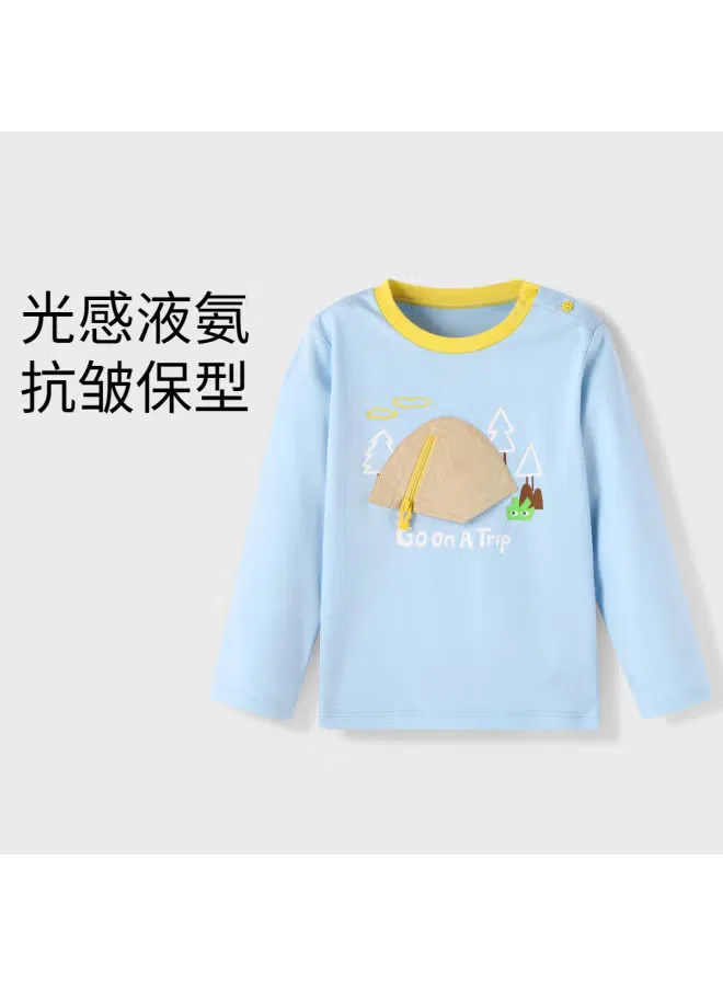 Лонгслив с длинным рукавом для мальчиков Annil, голубой — фото 2