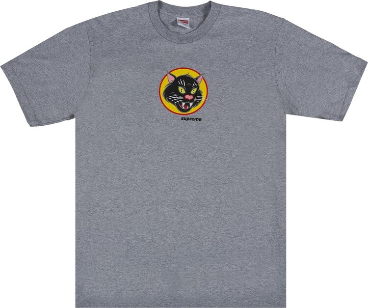 

Футболка Supreme Black Cat Tee 'Heather Grey', серый