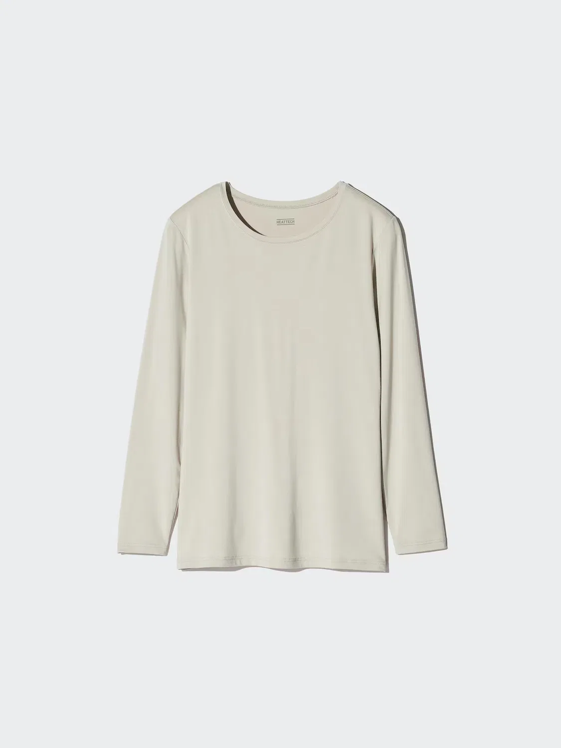 Футболка Uniqlo Heattech, с длинным рукавом, светло-серый