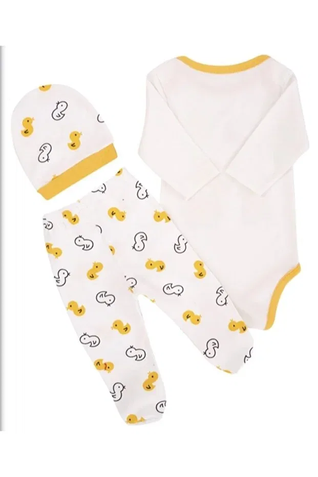 Детское боди с длинным рукавом Minibird Baby, Yellow — фото 2