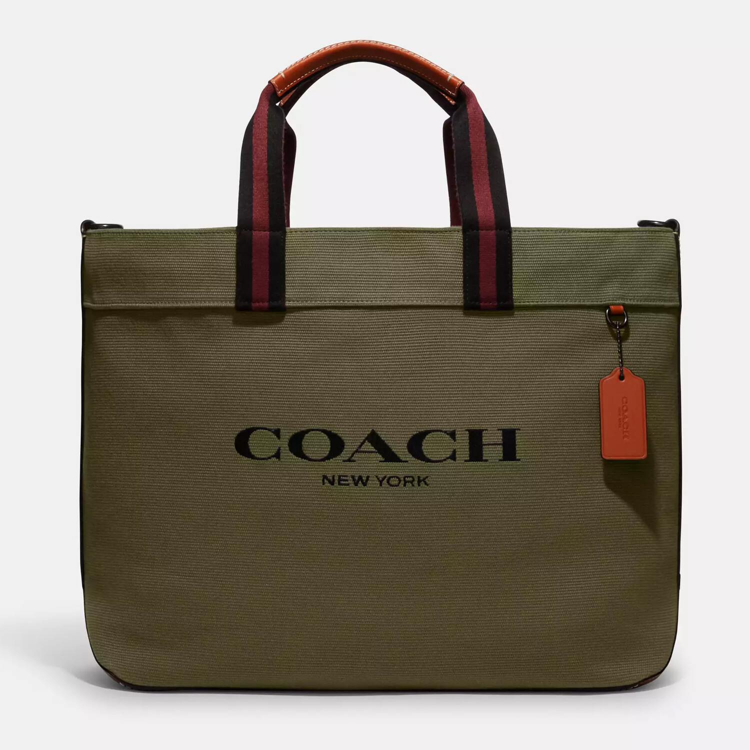 

Сумка Coach Outlet Tote 38, черная медь/оливкого-серый