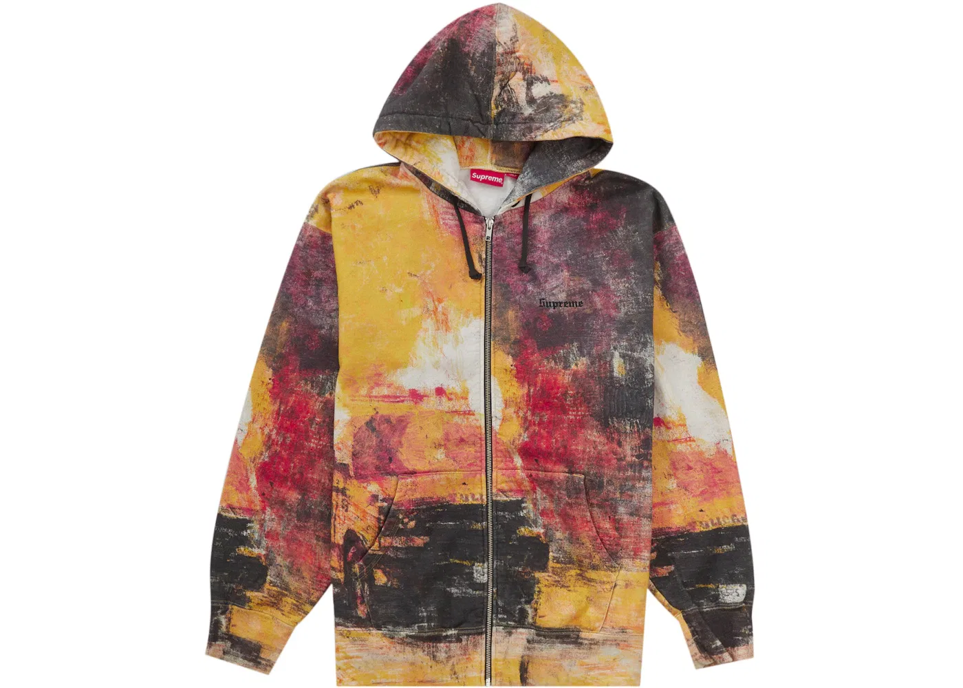 Мужская худи на молнии Supreme Fire Zip Up Hooded Sweatshirt, Multicolor