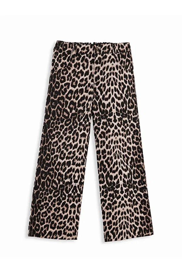 Детские брюки для девочек с принтом Wide Leg Denokids, Multicolor — фото 4