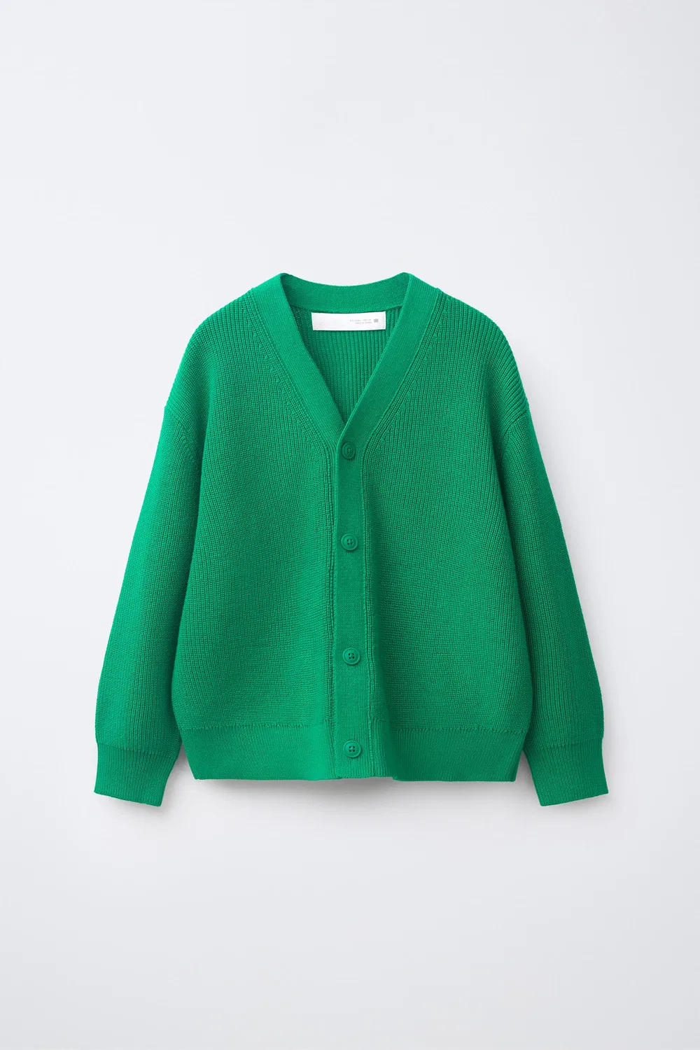 Кардиган из лицевых нитей ZARA, Green