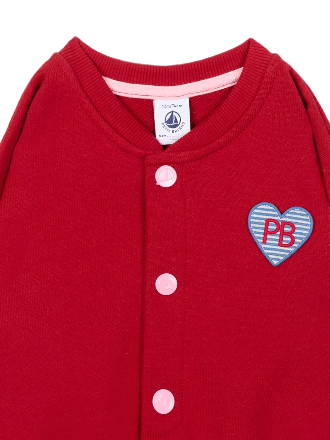 Толстовка с нашивкой Petit Bateau, красный — фото 3
