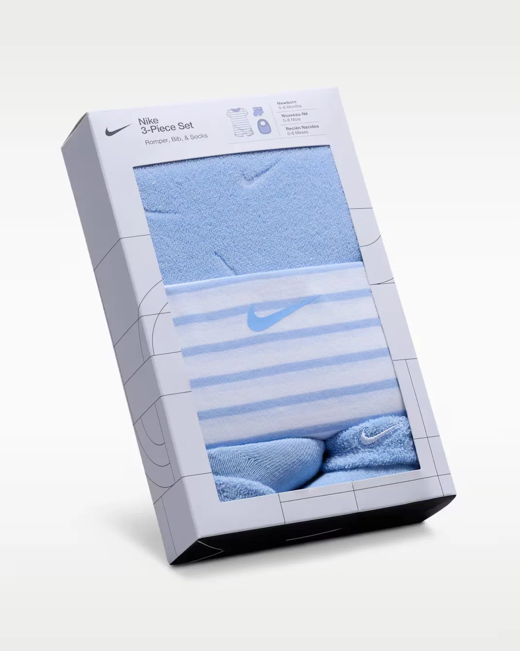 Детский комбинезон из 3 предметов: комбинезон и махровая ткань Nike, Cobalt Bliss — фото 3