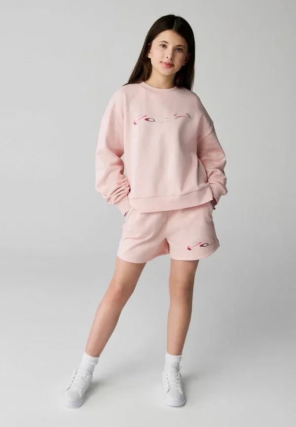 Детский костюм из хлопка Regular fit - sweatshirt and shorts set - sweatshirt Paul Smith Junior, Pink, розовый