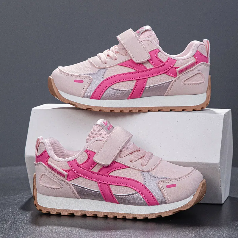 Детские повседневные кроссовки из эко-кожи Pink Fuchsia WARRIOR — фото 3