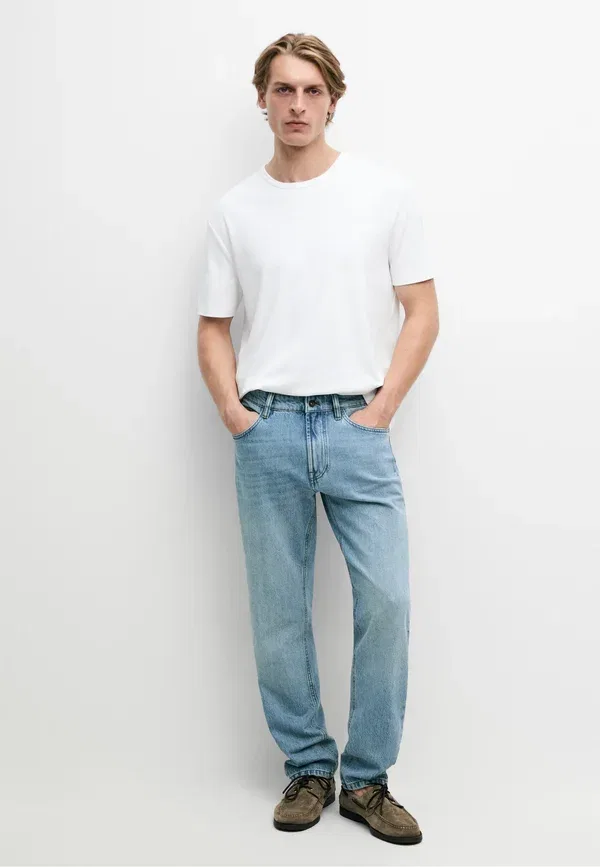 Футболка хлопковая Basic t-shirt, Massimo Dutti, белый — фото 2