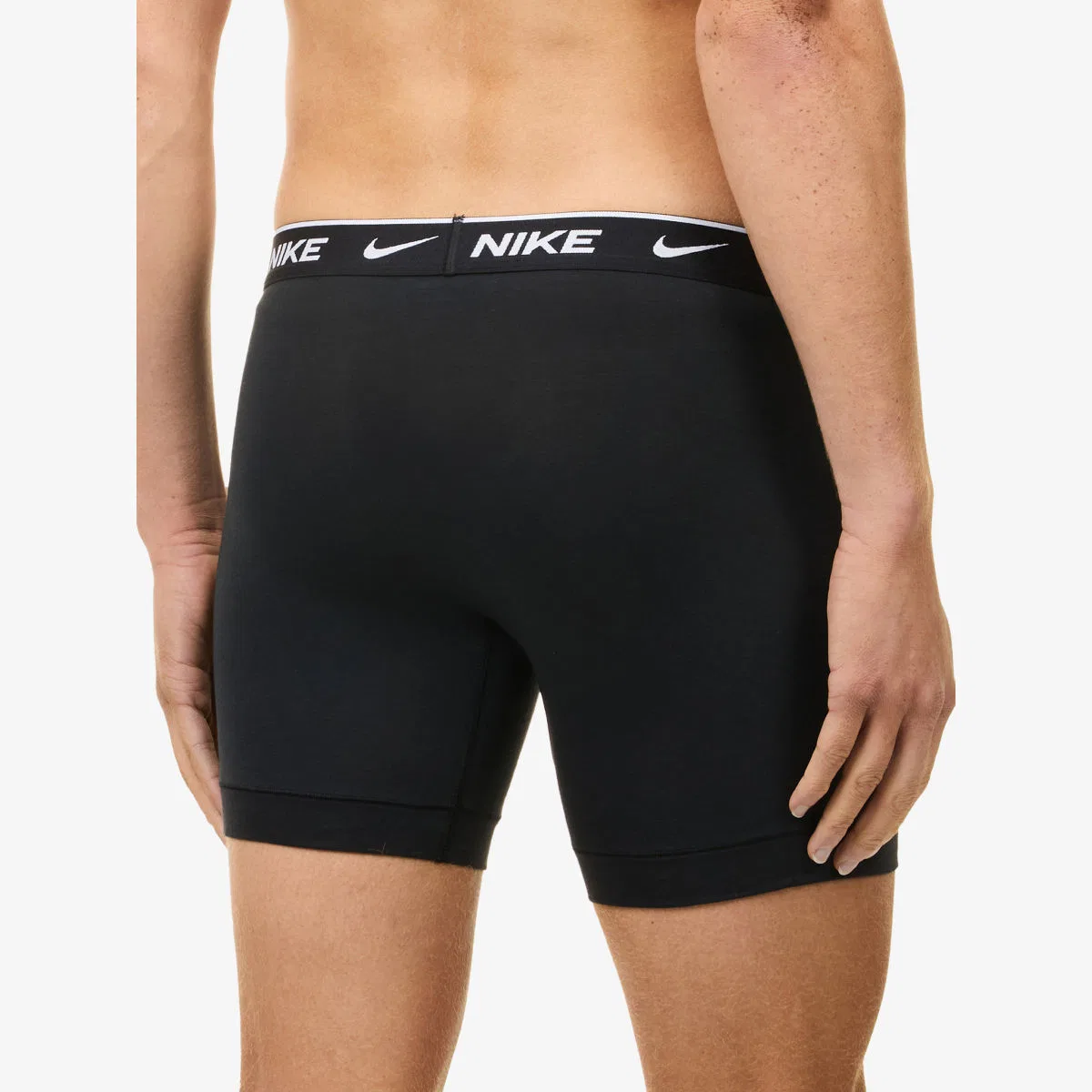 Комплект из трех боксеров из эластичного хлопка с фирменным поясом Nike, коричневый — фото 4