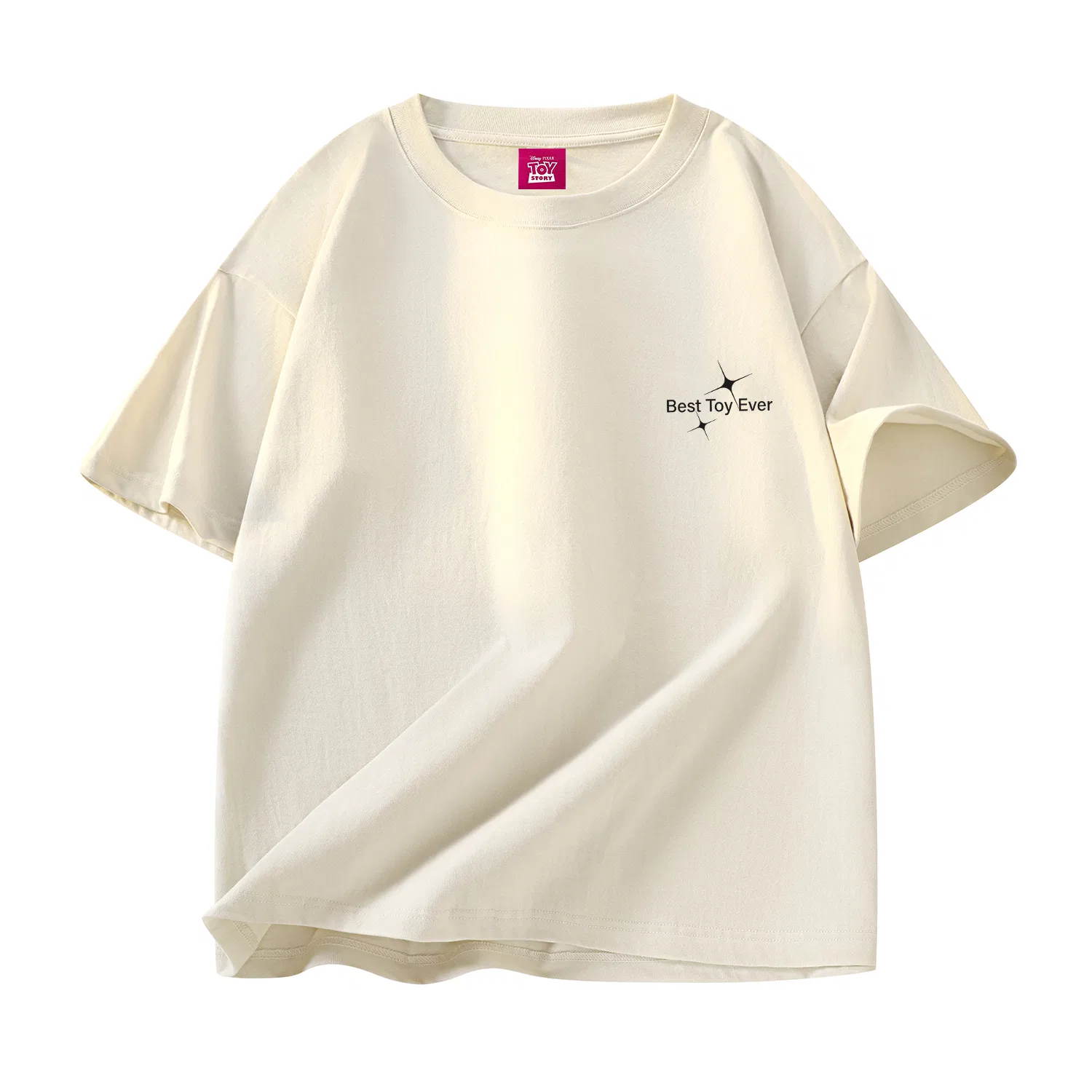 Детская футболка с принтом Disney Unisex Crew Neck Thin Straight Fit, Цвет Apricot