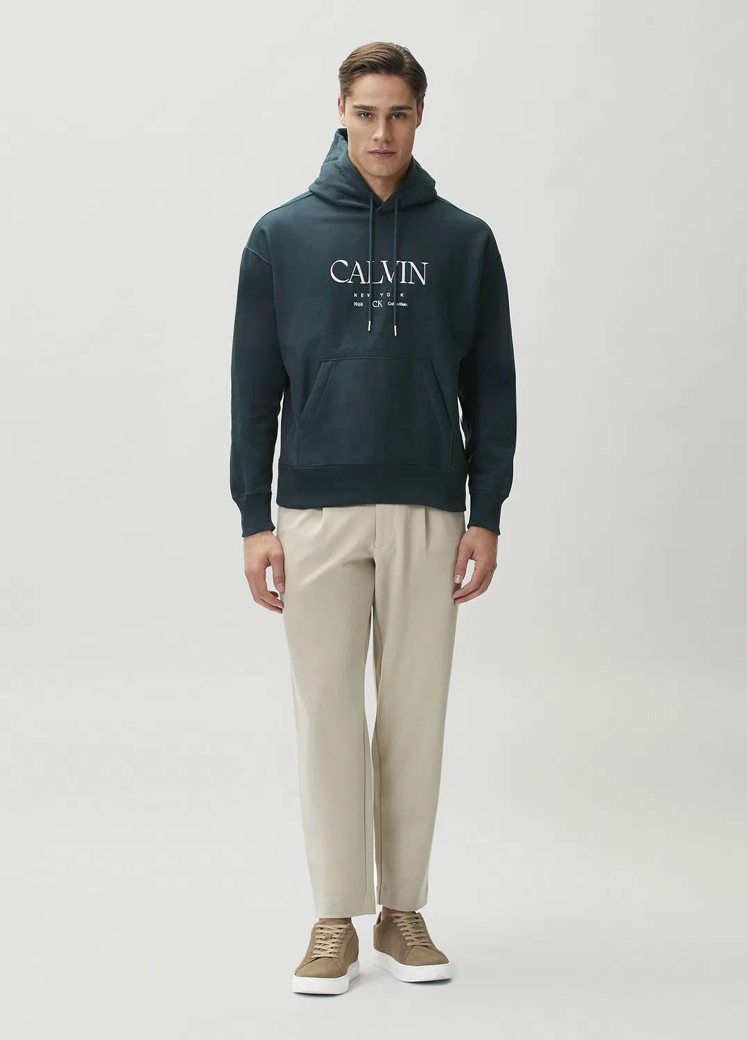 Свитшот с капюшоном Calvin Klein, синий — фото 2