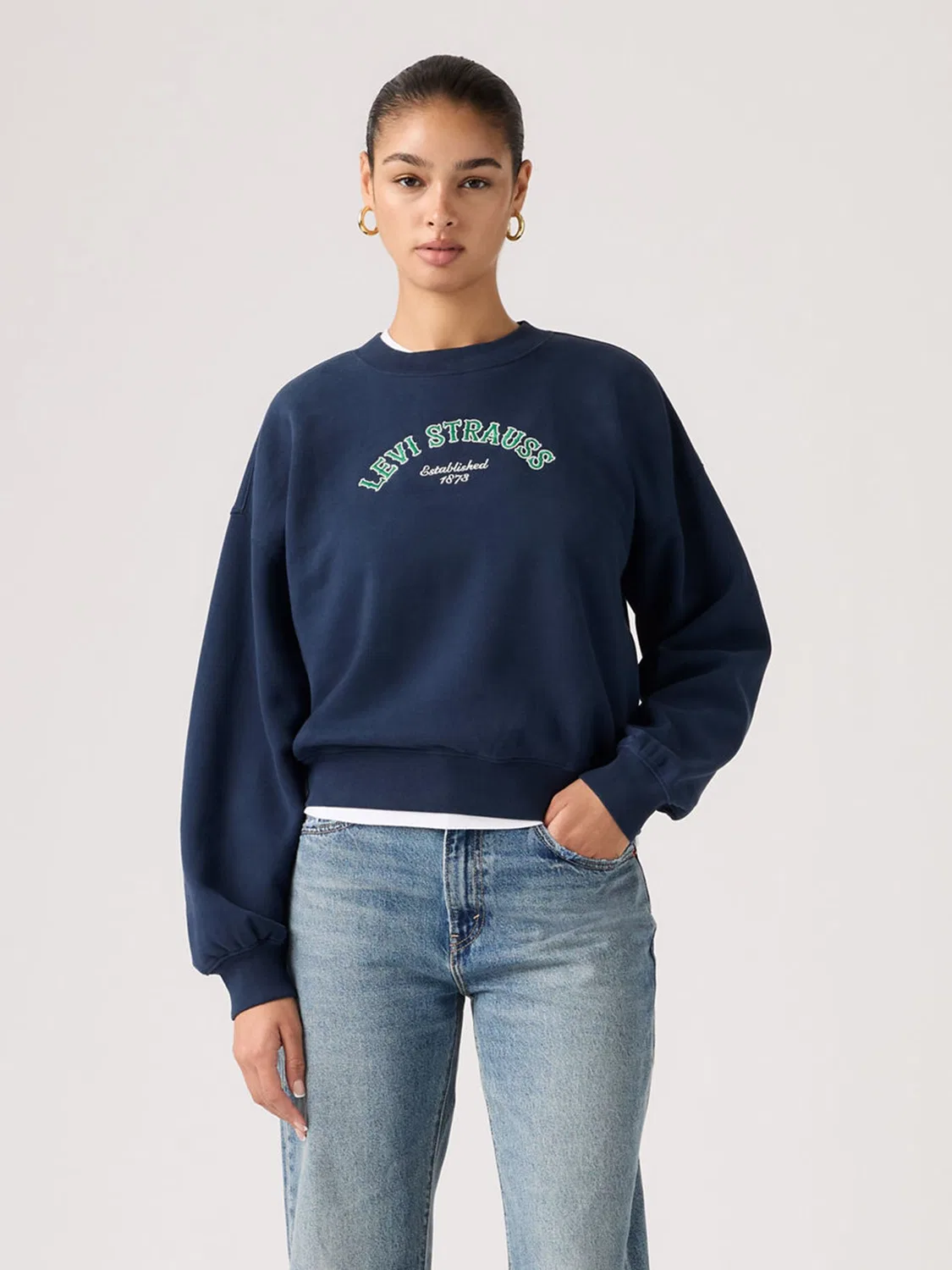 Свитшот винтажный свободный Levi's, Navy