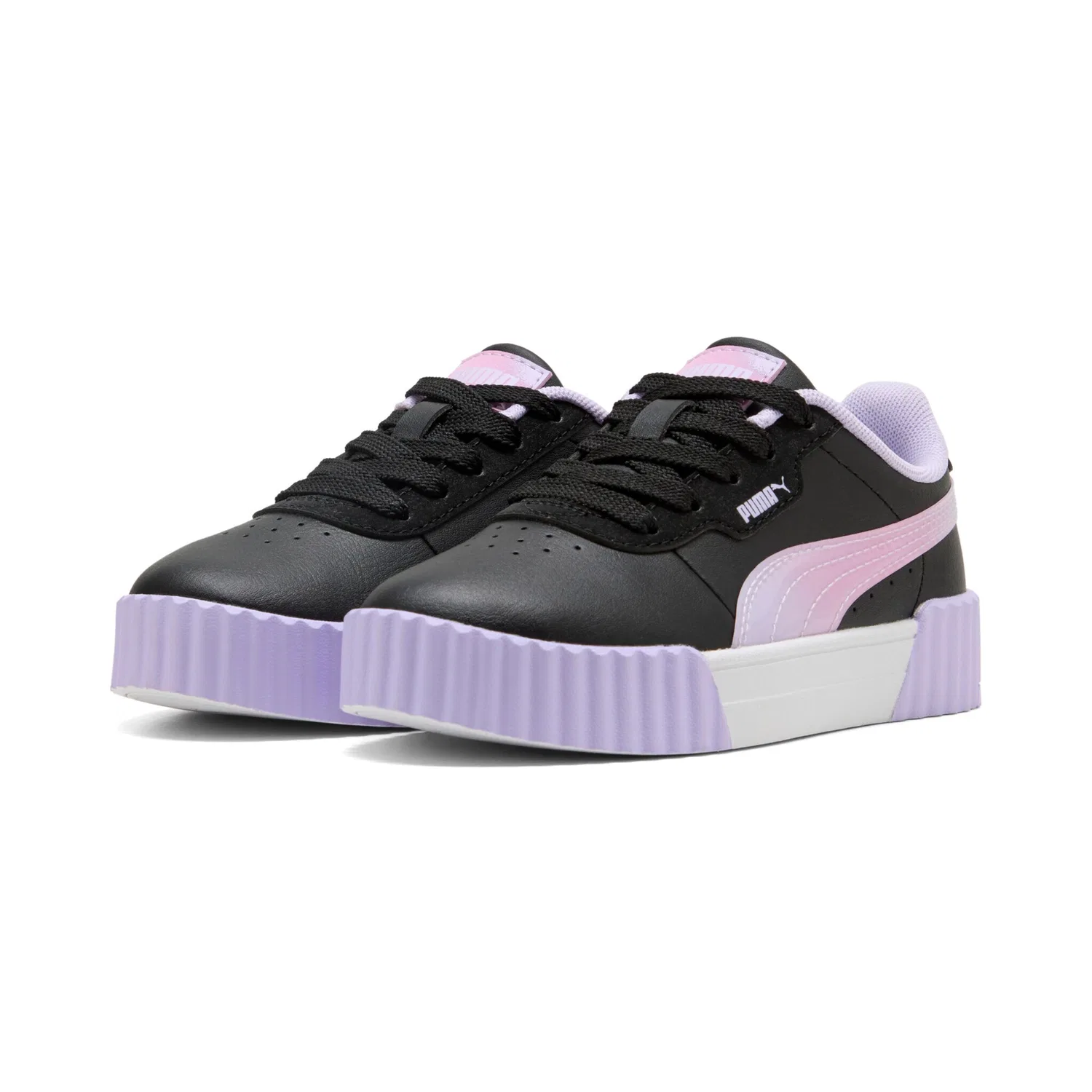 Детские кроссовки с шнуровкой PUMA, Black-Light Lavender