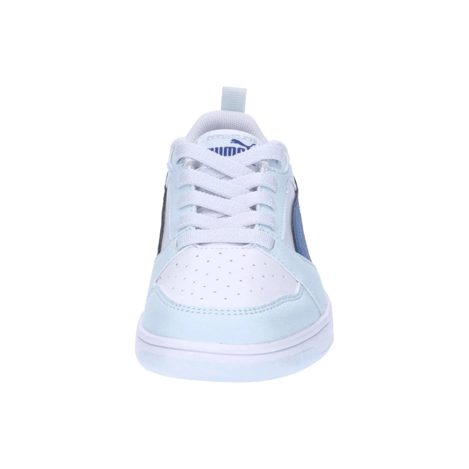 Детские кроссовки с блочной шнуровкой Rebound V6 Lo AC PS Puma, Weiß / Konigsblau — фото 3