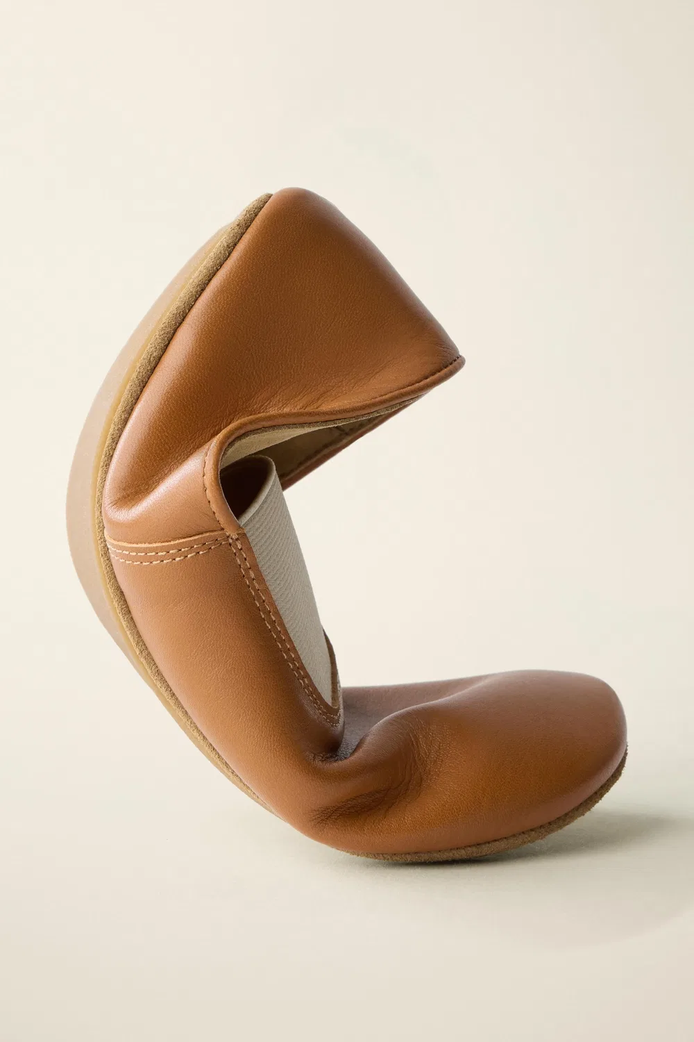 Кожаные балетки, созданные в сотрудничестве Caramel London и Zara, Brown — фото 4