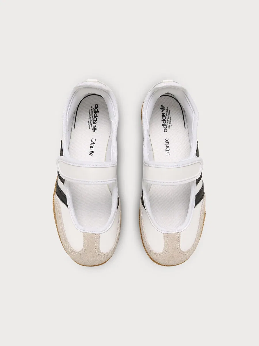 Балетки ADIDAS ORIGINALS 'Samba' белого цвета — фото 2