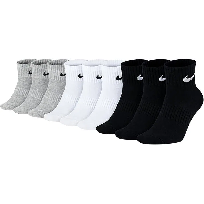 Детские носки-гольфы с принтом 9 пар Nike, Black/White/Gray