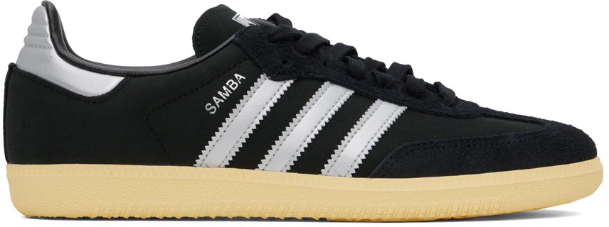 

Черные кроссовки Samba OG Adidas Originals, Core black/Matte silver/Almost yellow