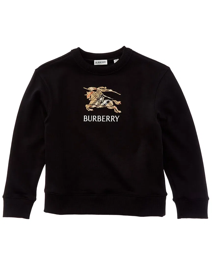 Детский свитшот с принтом Knight Check Burberry, черный
