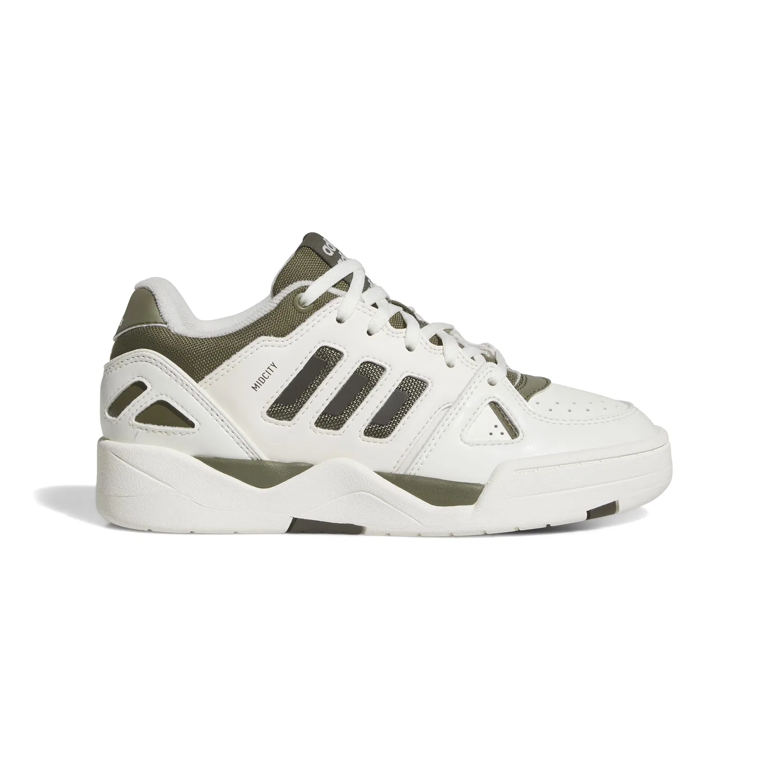 Детские кроссовки для мальчиков с низким верхом Midcity Low Adidas, Off White Olive Strata Shadow Olive — фото 2