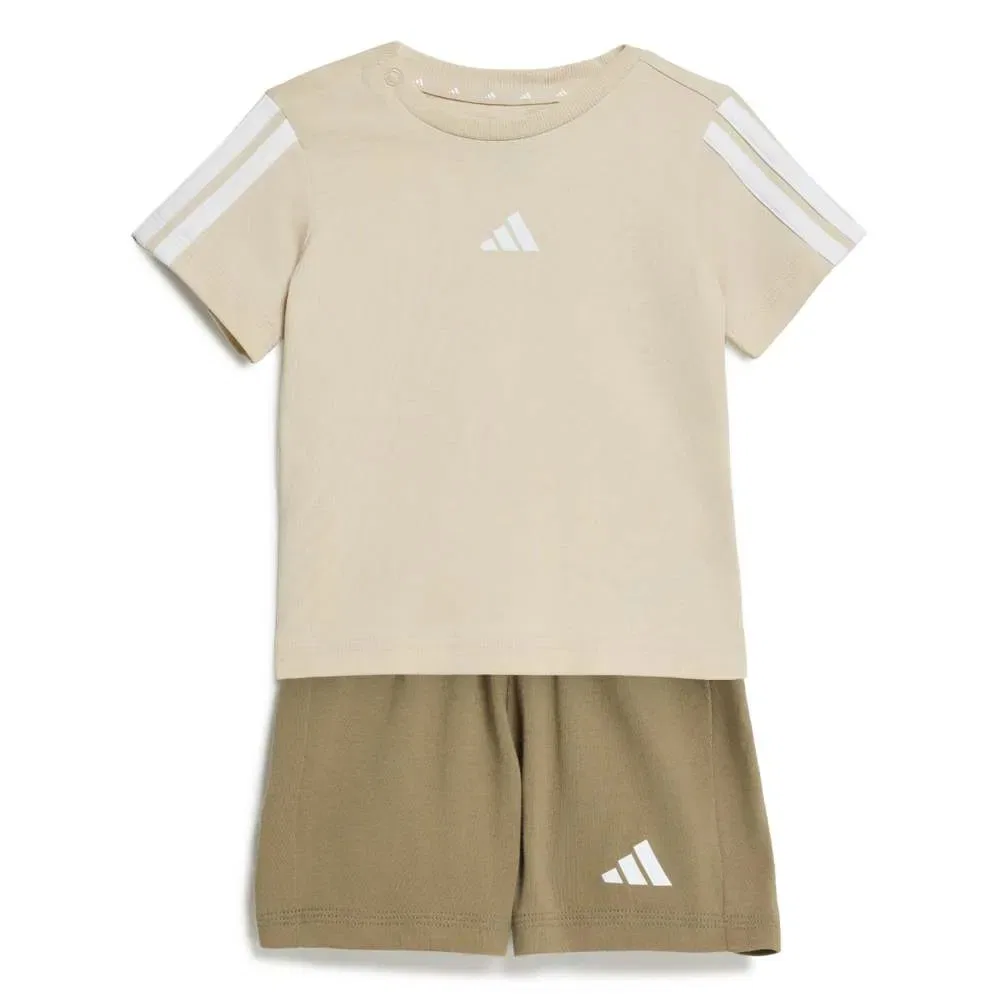 Детский комплект для девочек с коротким рукавом Adidas, Beige