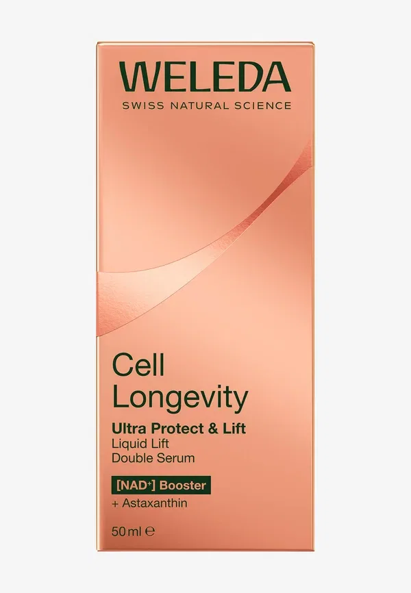 Сыворотка двойного действия для защиты от преждевременного старения Cell longevity ultra protect & lift double serum Weleda 50 мл — фото 2
