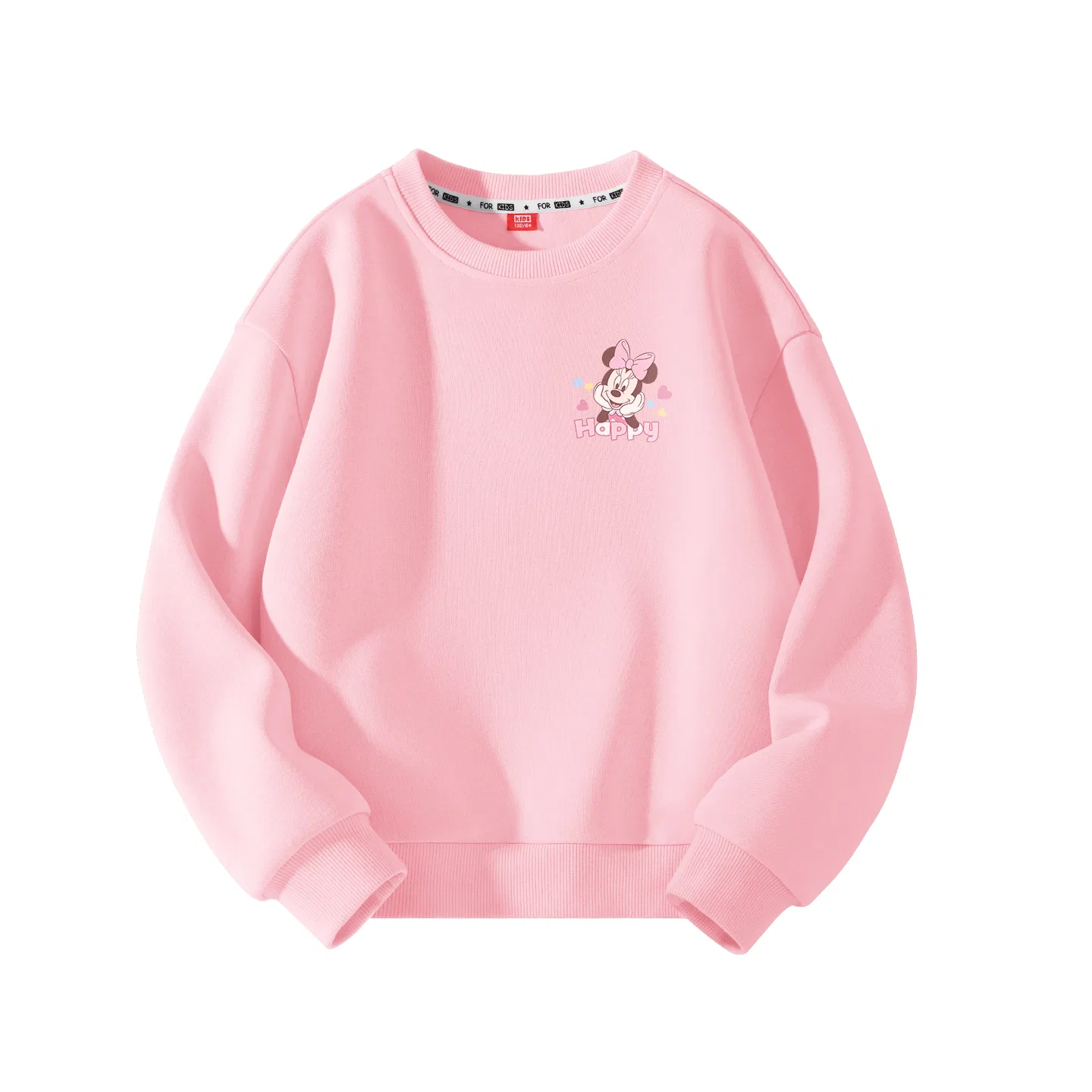 Детский свитшот с принтом Disney Heart Smile K Pink, Цвет Di Color Heart Smile K Pink