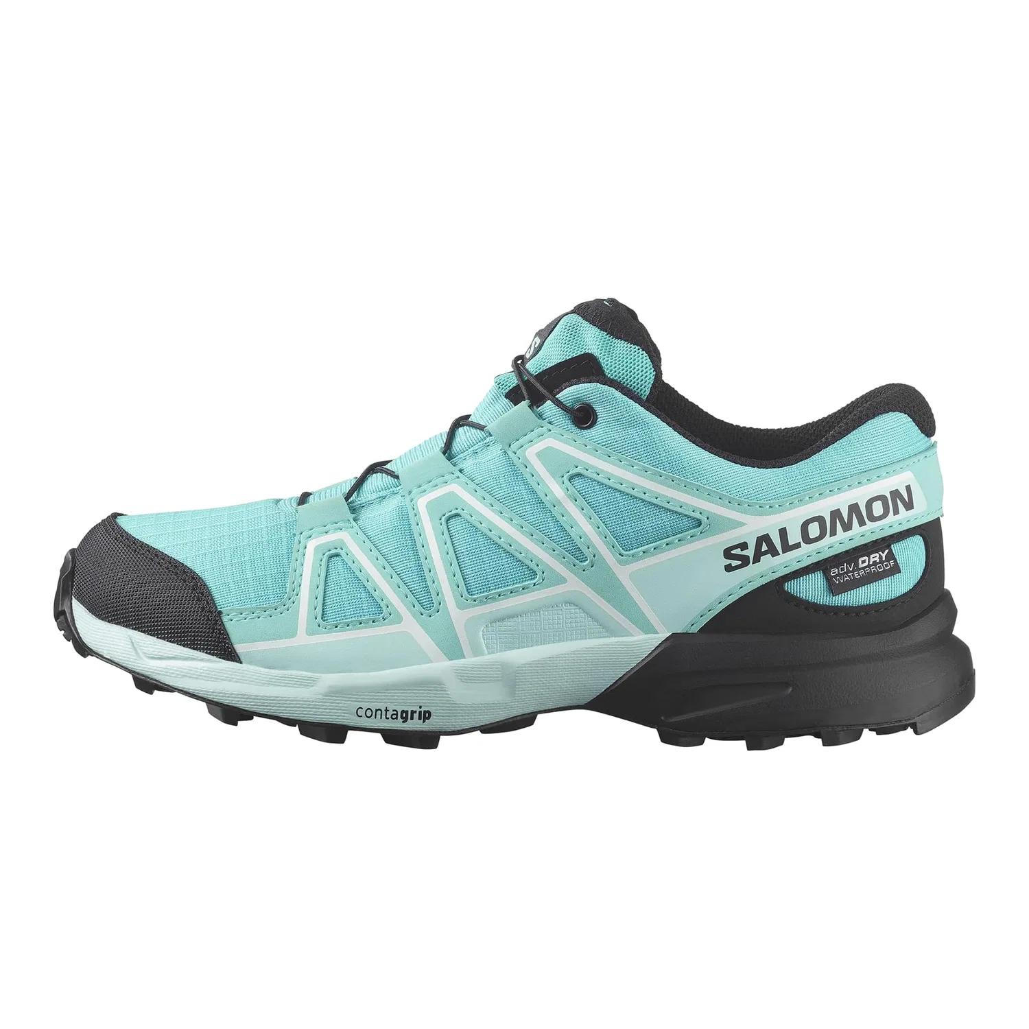 Детские кроссовки для мальчиков водонепроницаемые Speedcross Climate Salomon, Blue Curacao Black Iced Aqua