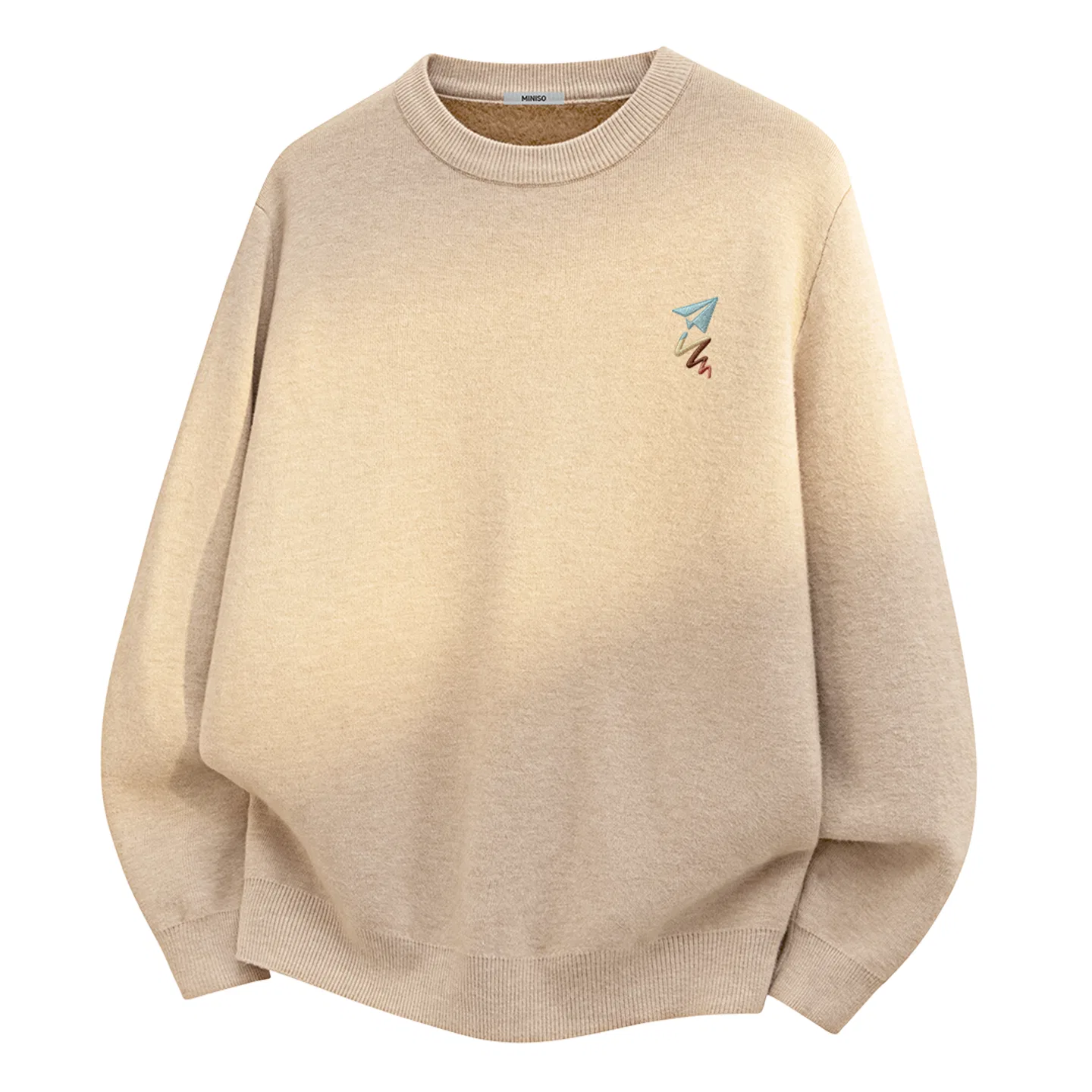 Свитер детский Warm Winter Integrated Fleece MINISO, White (Ma Flying to Dream Chest Logo) — фото 3