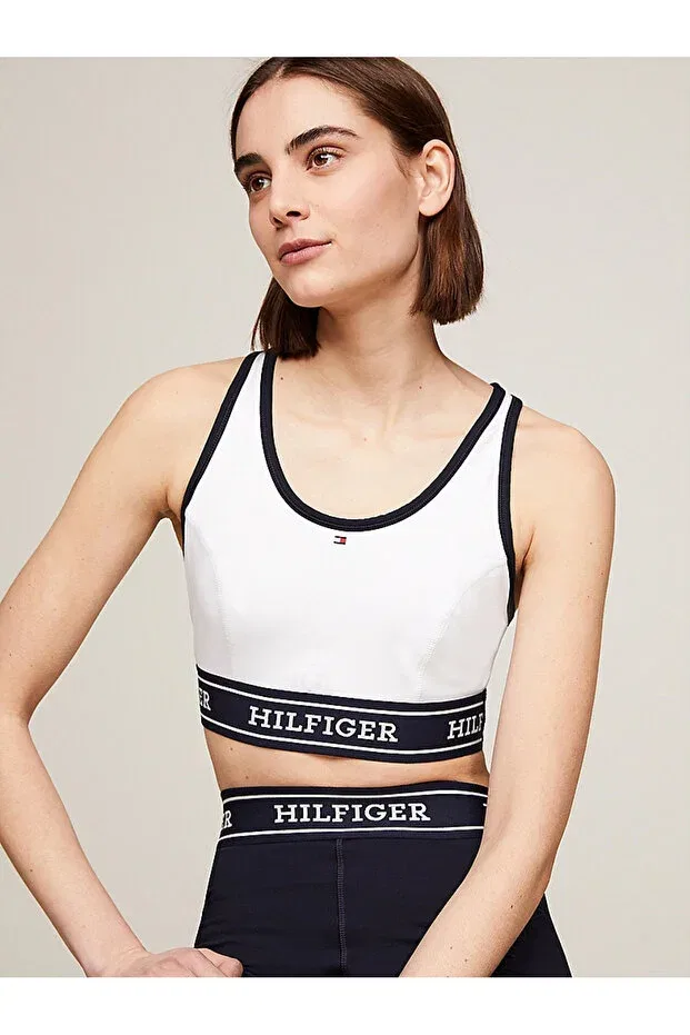 Женский спортивный бюстгальтер с принтом Tommy Hilfiger, White — фото 3