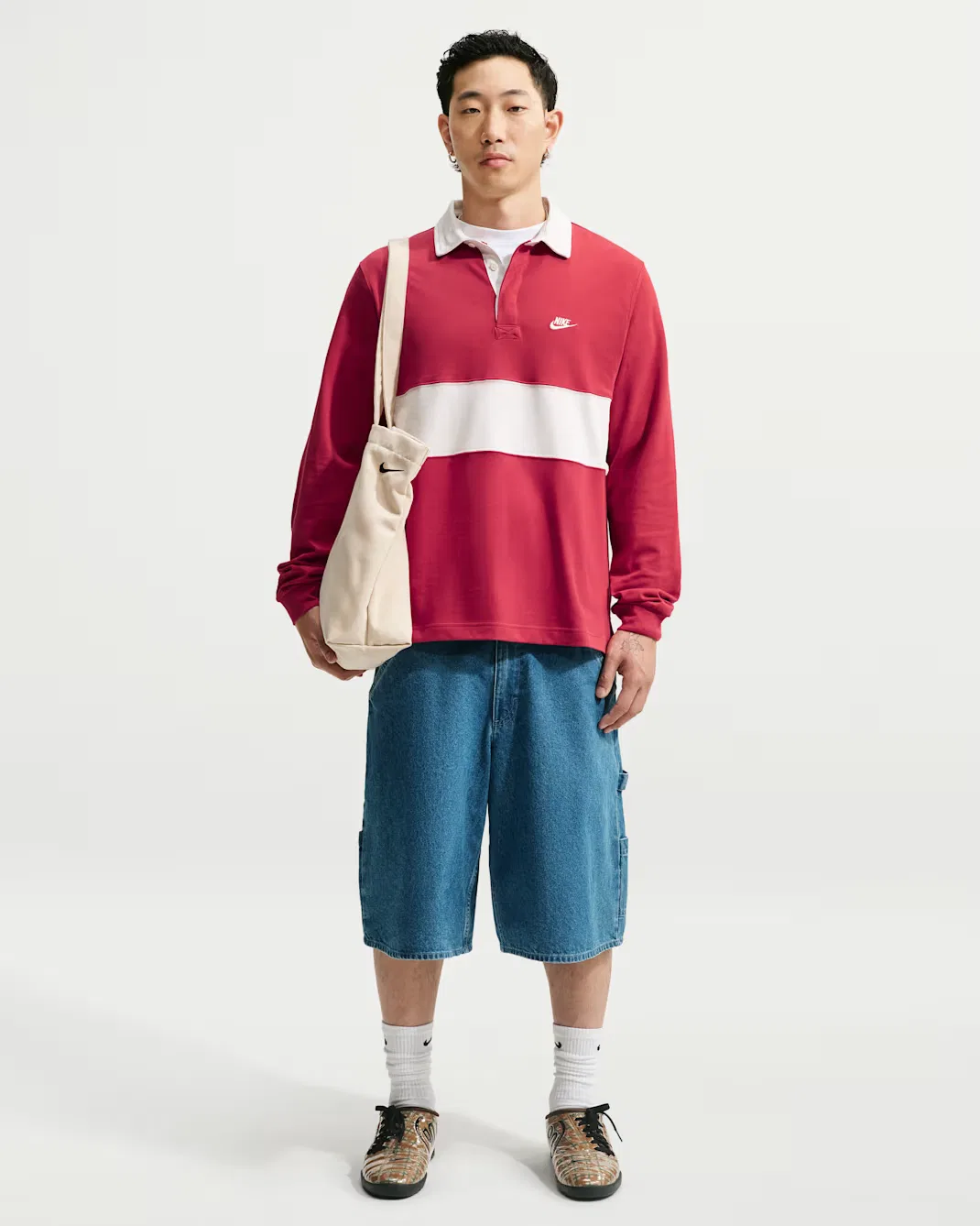 Мужская футболка для регби с длинными рукавами Nike Club, Tough Red/Phantom/Phantom/Phantom — фото 4
