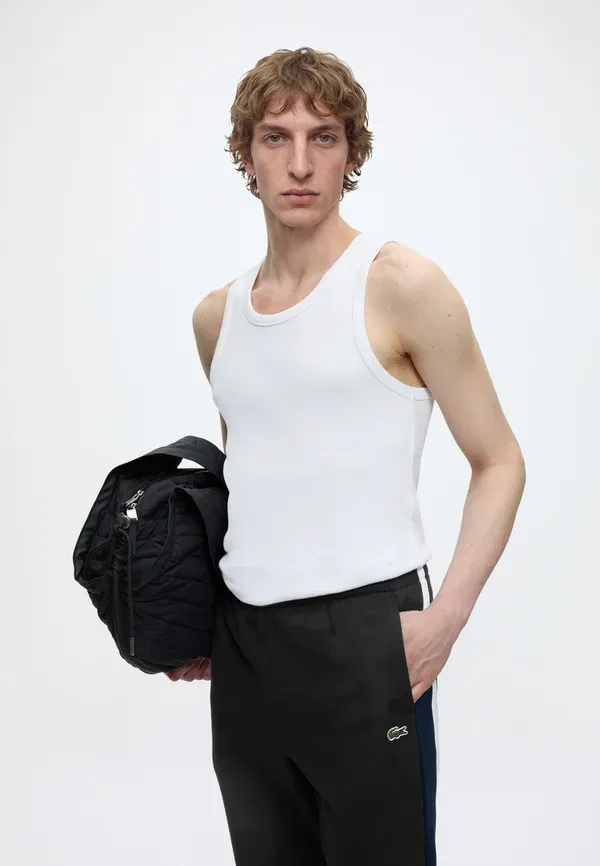 Спортивные брюки Lacoste, хлопок, прямой крой, черный/темно-синий — фото 4