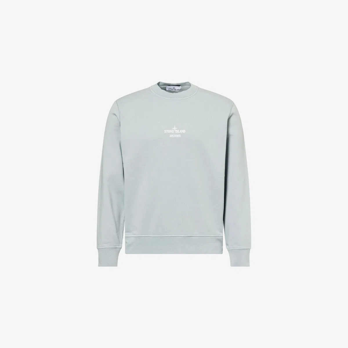 Хлопковая трикотажная толстовка с принтом от бренда Archive-print Stone Island, серый