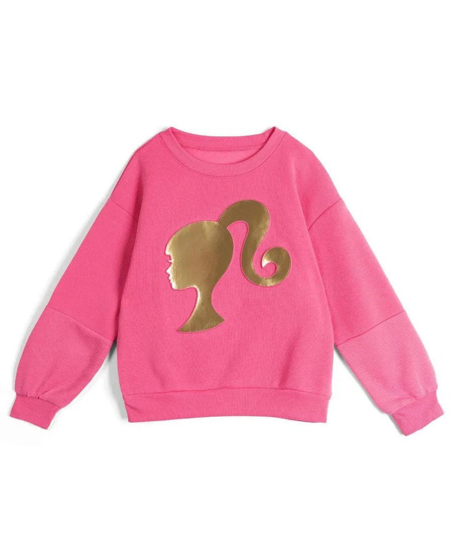 Комплект свитшот и джоггеры Barbie, Carmine Rose Pink — фото 3