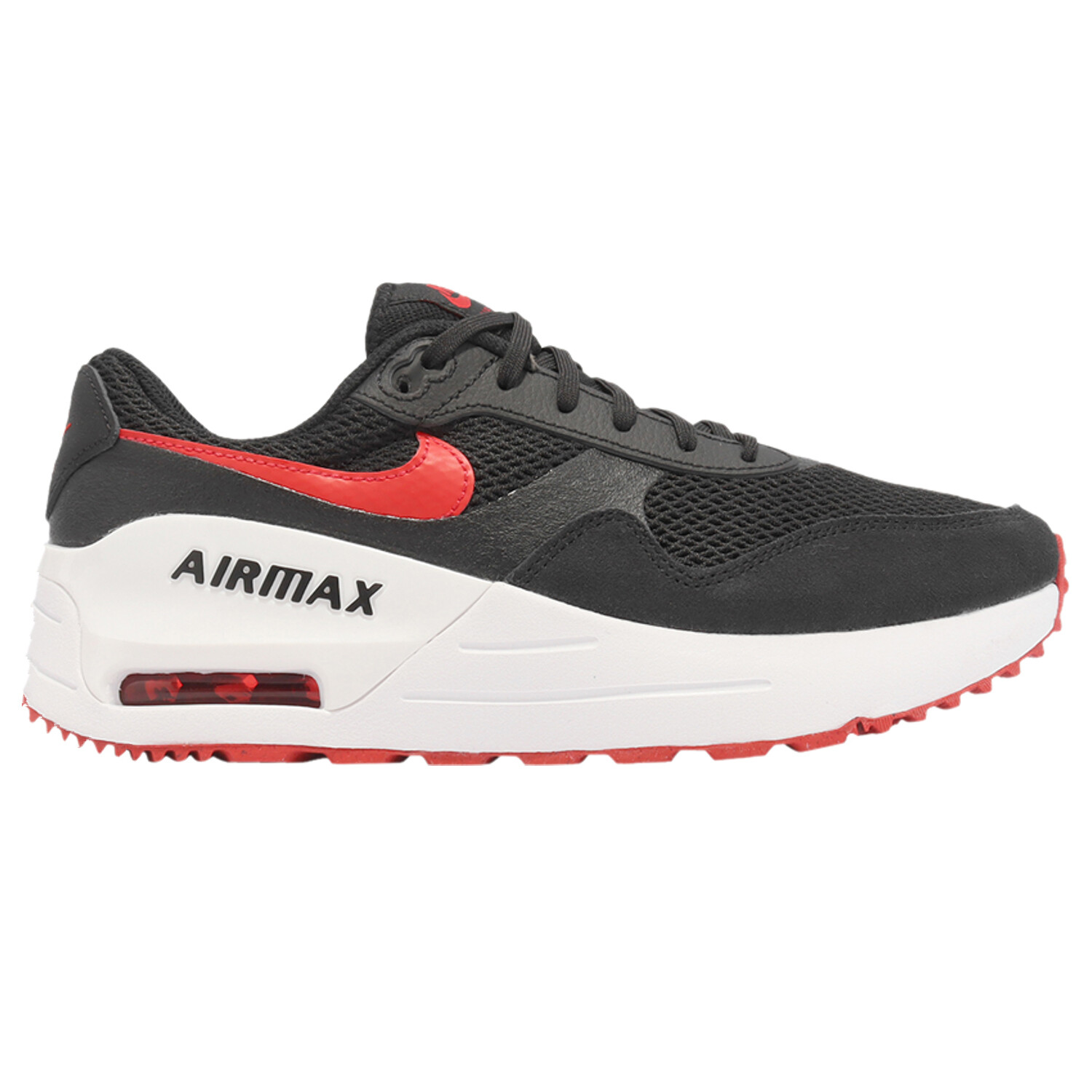 

Кроссовки Nike Air Max SYSTM 'Black University Red', черный