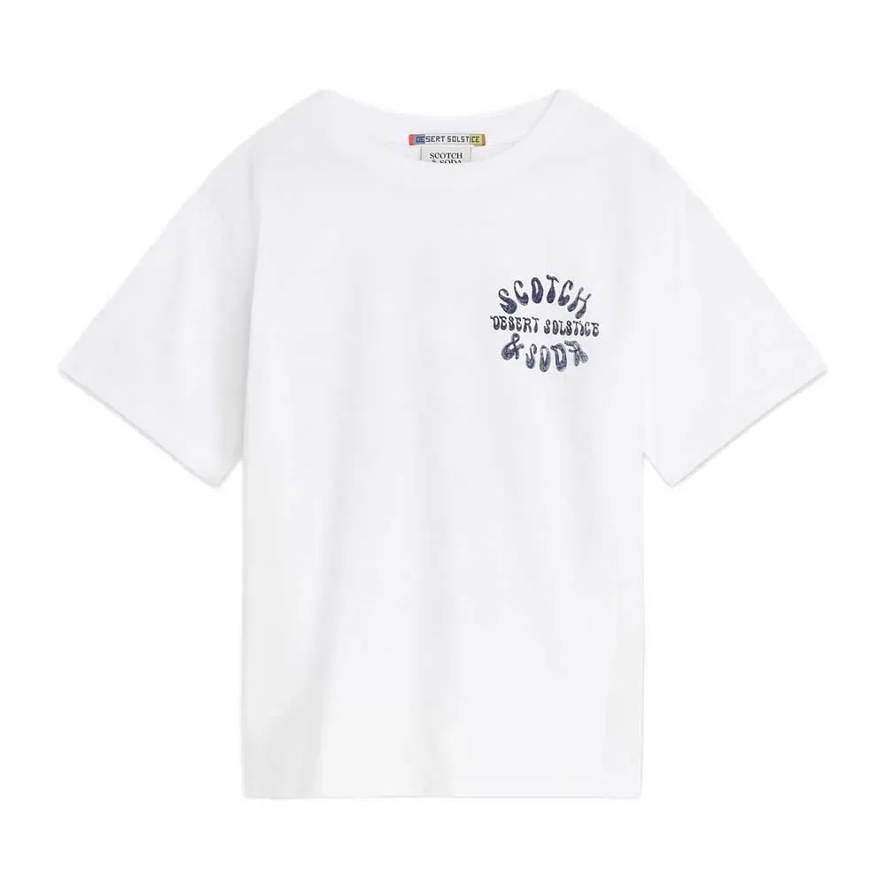 Детская футболка с коротким рукавом с принтом Scotch & soda, White