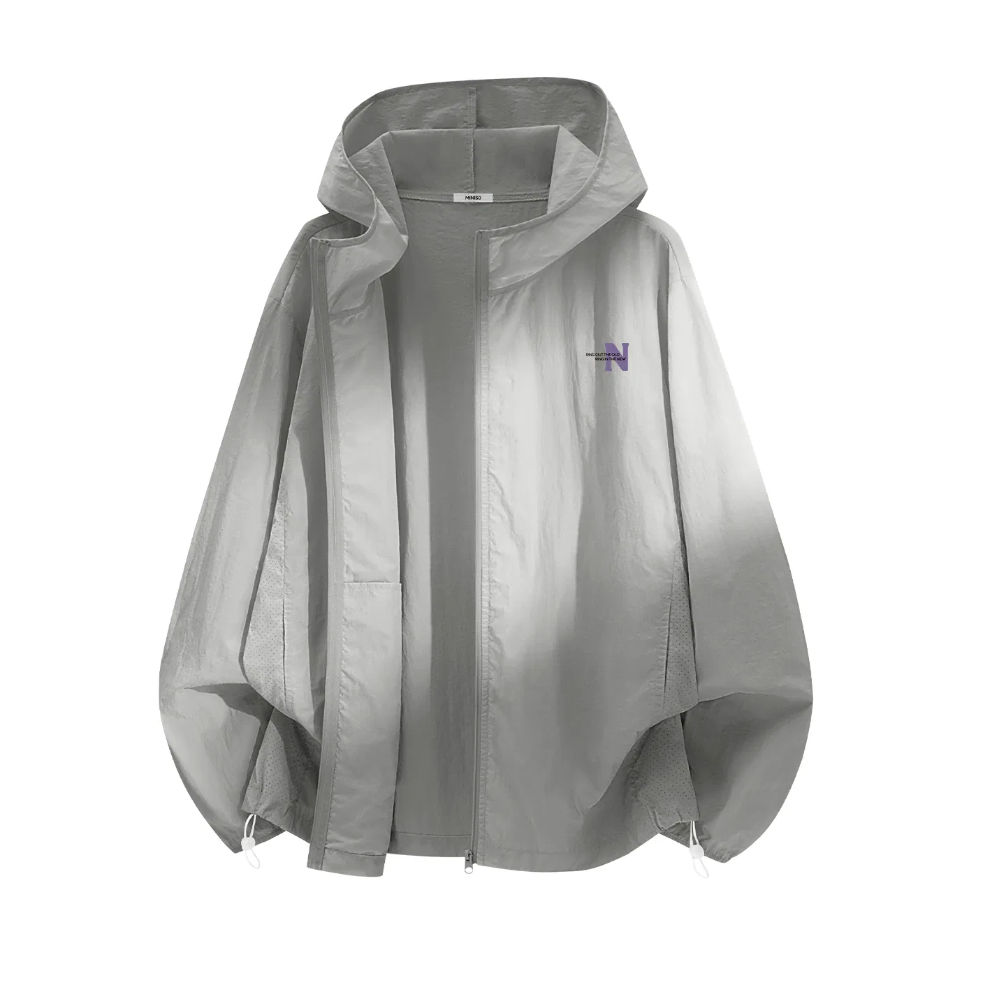 Детская ветровка с защитой от солнца MINISO, Concrete Gray (Mb Purple Tone Chapter Chest Logo)