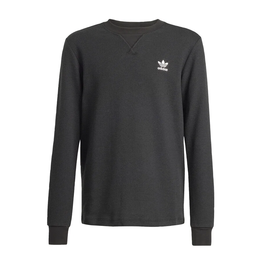 Футболка ADIDAS ORIGINALS 'REGULAR WAFFLE' черного цвета
